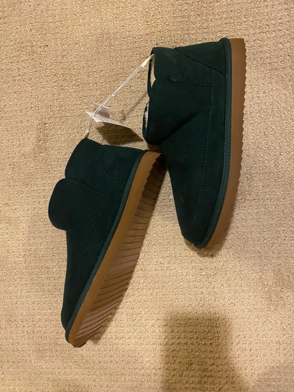 Old Navy Dark Green Faux-Suede Slip-Ons - Picture 2 of 4